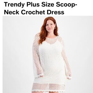 Scoop-Neck Crochet Dress